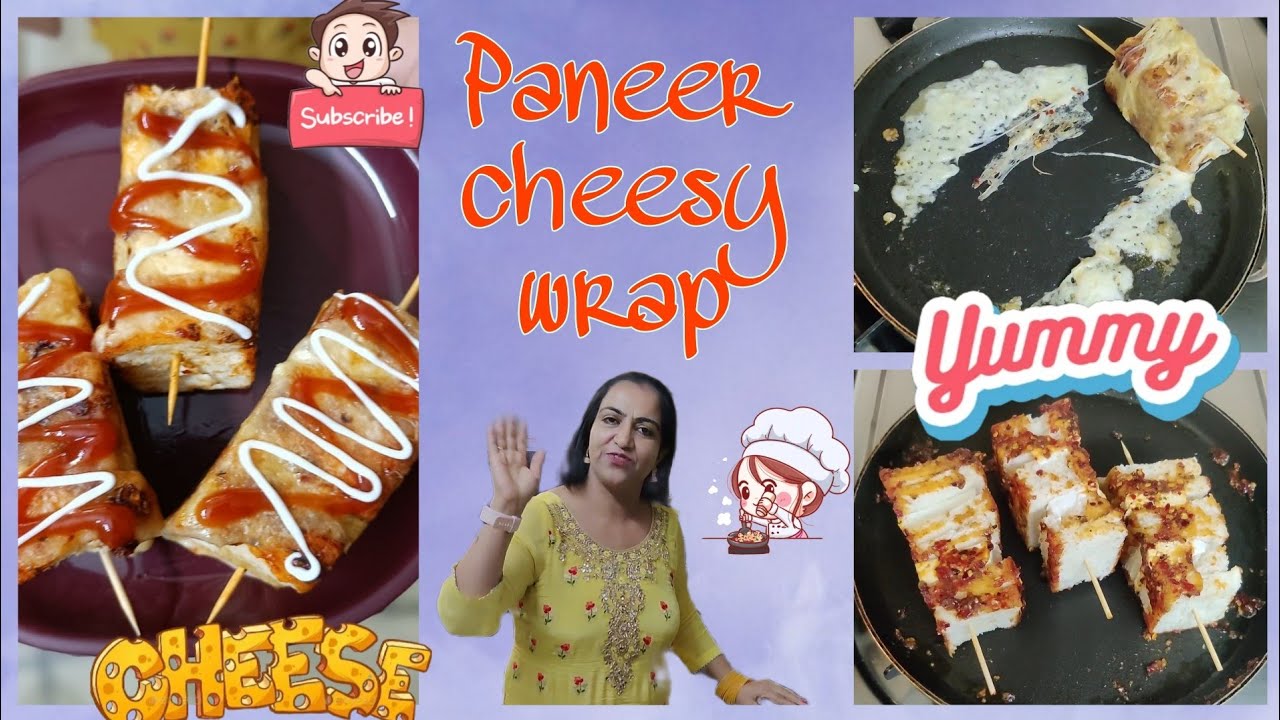paneer cheese wrap 🌯 paneer cheese rollup stick tastyrecipes