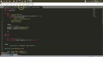 Formulario con PHP para crear una Tabla