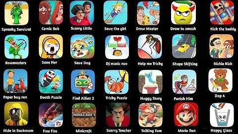 Spranky Survival,Save The Girl,Draw to smash,DJ Music Run,Death Puzzle,Huggy Story,Free Faire