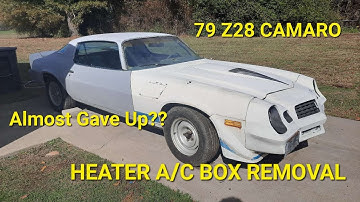Heat and A/c Box Removal On My 1979 Z28 Chevrolet Camaro