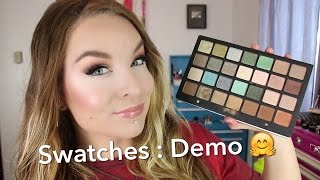 Natasha Denona Green-Brown Eyeshadow Palette 28 : Swatches : Demo