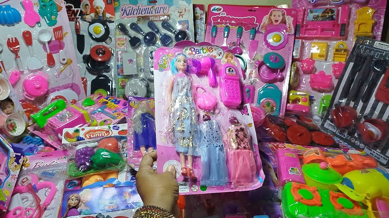 Asmr | unboxing miniature kitchen toy | hello kitty kitchen set | plastic amazing kitchen set toys