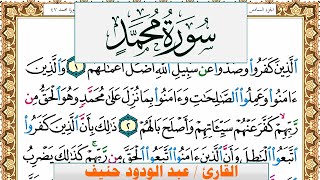 سورة محمد عبد الودود حنيف Surah Muhammad  Abd Al Wadood Haneef برواية حفص عن عاصم