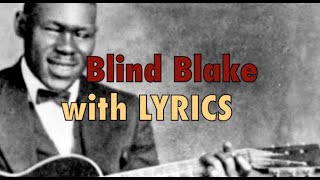 You Gonna Quit Me Blues BLIND BLAKE LYRIC video ragtime blues guitar you won't quit me baby
