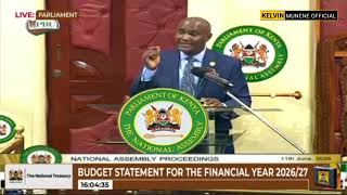 National treasury CS John Mbadi reading the budget year 2026/2027 pt3