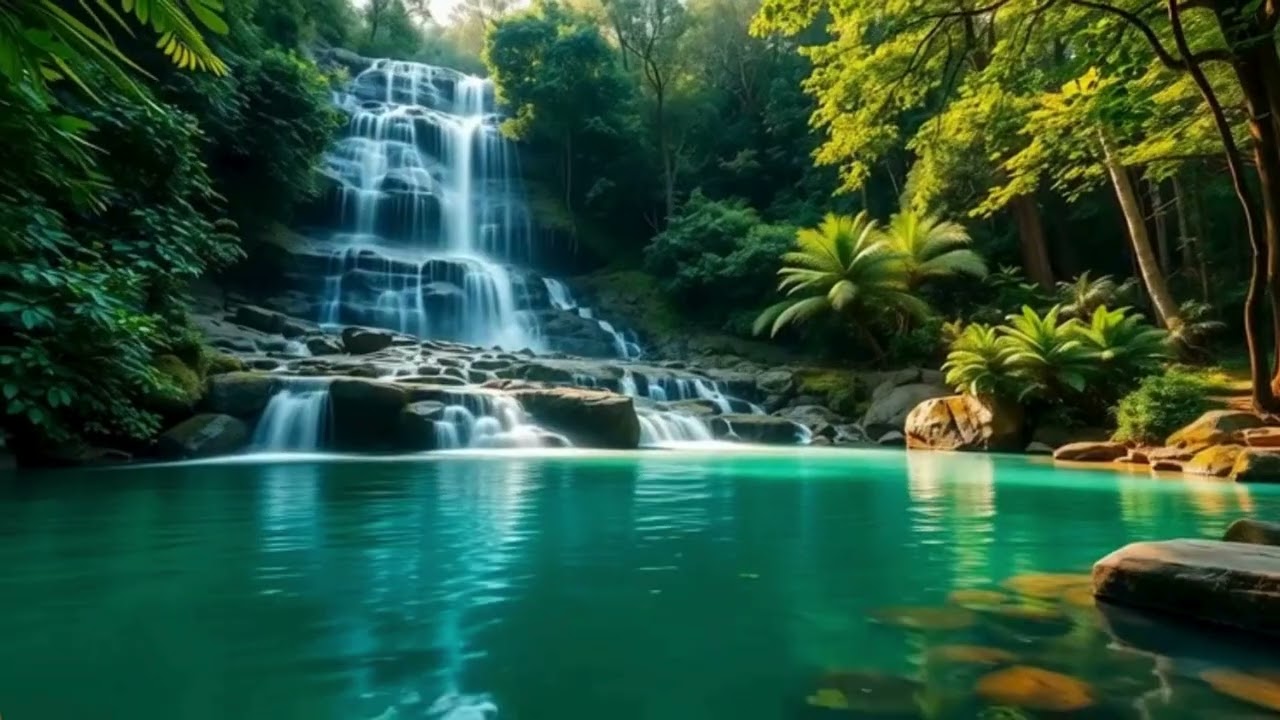 Waterfall Sounds for Deep Sleep 🌊 Relaxing Nature Music for Stress Relief, Healing & Meditation