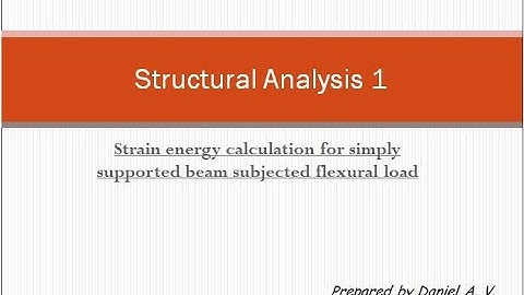 Strain energy calculation Simply supported beam - Solved examples