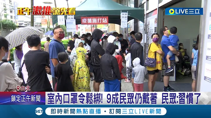 戴口罩已经变成习惯了! 室内口罩令松绑第一天 9成民众仍配戴 室内仅大众运输.医疗院所需配戴 ｜记者 罗珮瑜 郑翔仁│【LIVE大现场】20230220│三立新闻台 - 天天要闻