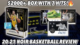 $2,000+ BOX WITH 7 HITS! | 2020-21 Panini Noir Basketball FOTL Hobby Box Review