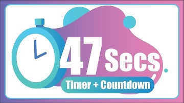 47 Seconds countdown Timer ⏱ with Alarm 🚨 (The Moments)