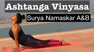 Ashtanga Vinyasa Surya Namaskar A&B STEP BY STEP  #ashtanga #suryanamaskar YOGA WITH SHAHEEDA