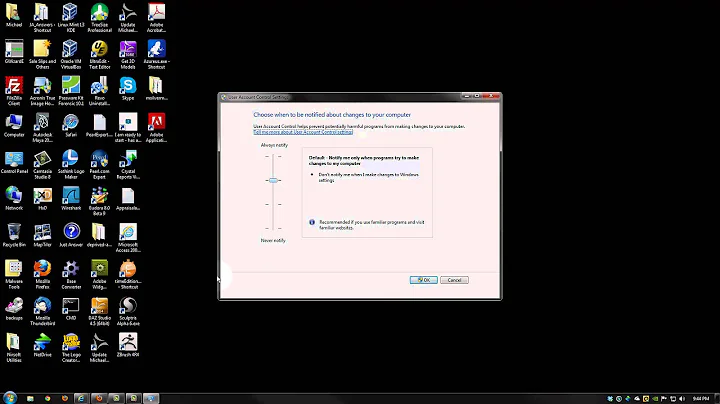 Disable User Account Control (UAC) in Windows 7