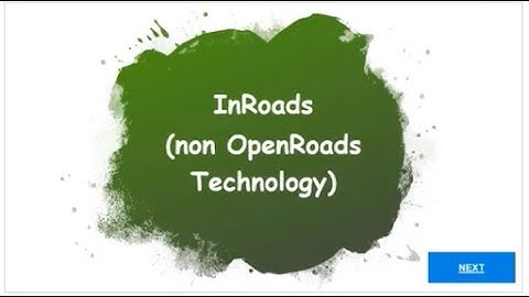 Migrating InRoads Data to OpenRoads Designer (3  InRoads Using non OpenRoads Technology)(SS2)