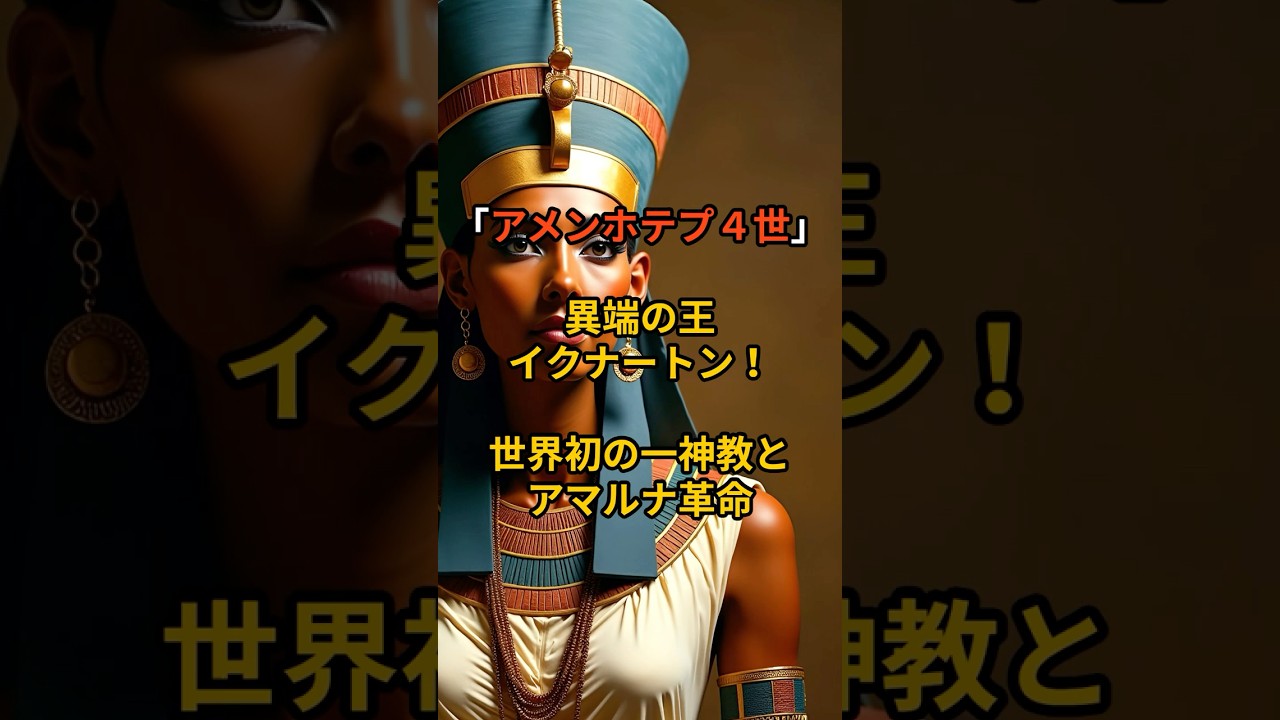アメンホテプ4世」～異端の王イクナートン！世界初の一神教とアマルナ