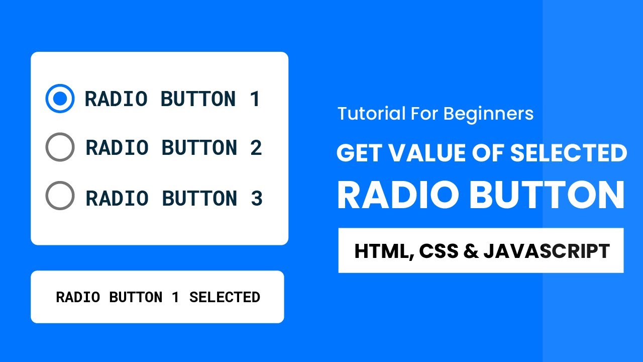 How Do I Check If A Radio Button Is Checked In Html?