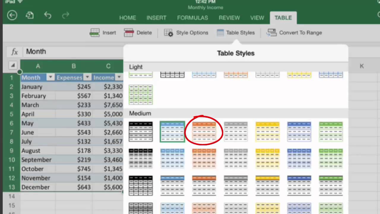 Microsoft Excel (for iPad) Review