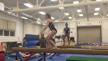 Switch leap to straddle half on beam 2020