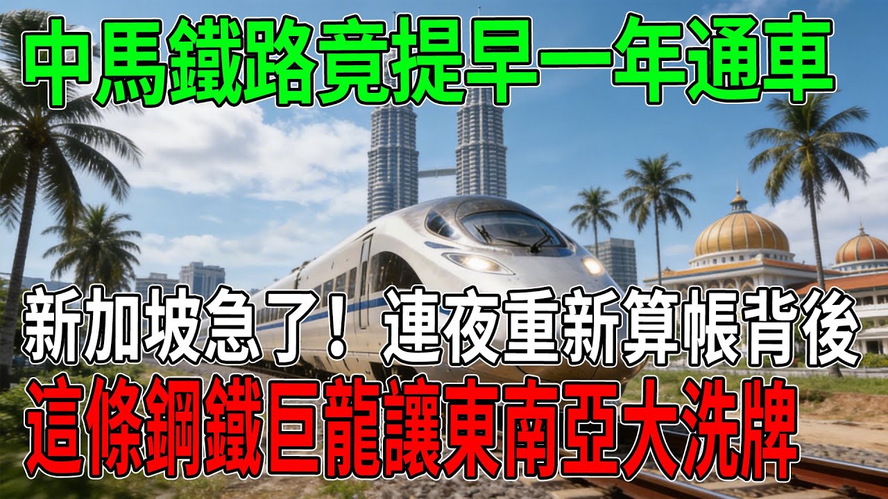 說好要蓋10年？中馬鐵路竟「提早一年」通車！背後這波操作太狂，新加坡港連夜重新算帳，馬來西亞這次真的要起飛了？#中馬鐵路#馬來西亞#東海岸鐵路#超級工程#中國基建#泛亞鐵路#新加坡