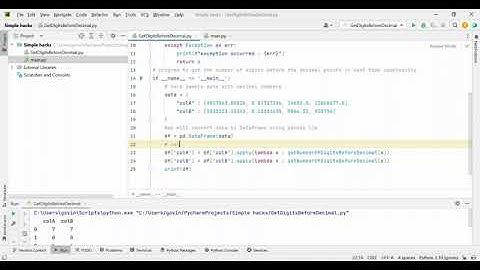 Get number of digits before decimal in python | number of digits count before decimal in python