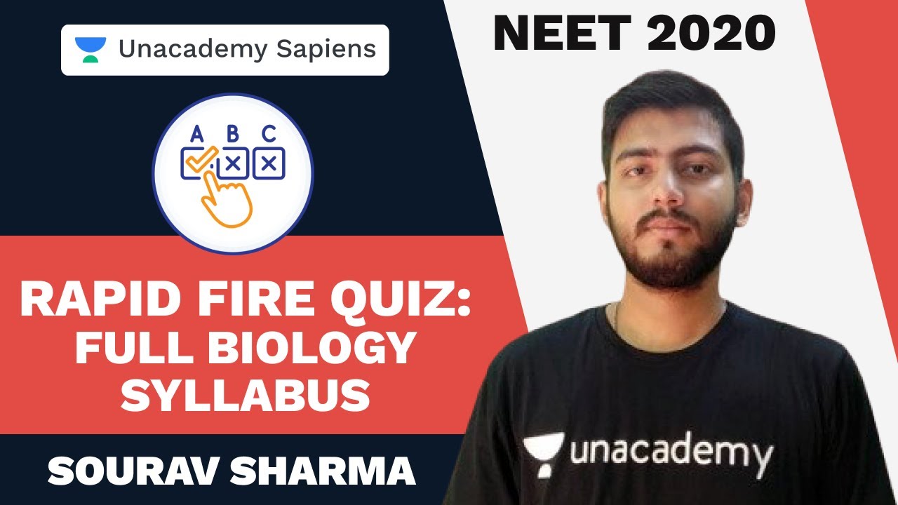 Rapid Fire Quiz on Full Syllabus | NEET 2020 | Biology | Sourav Sharma ...