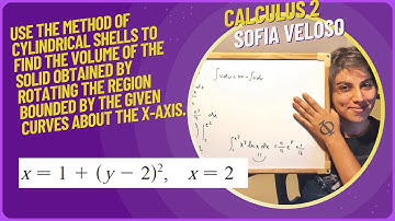 6.3.13Use the method of cylindrical shells to find the volume x =1 + (y - 2)^2, x=2 about the x-axis