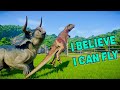 Nasutoceratops vs all Carnivore Dinosaurs - Jurassic World Evolution - Massive Dinosaurs Fight!