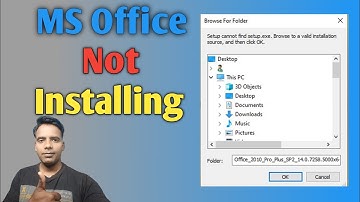 Ms Office not Installing error Browse for folder | Setup Cannot find Setup exe. Browse for folder