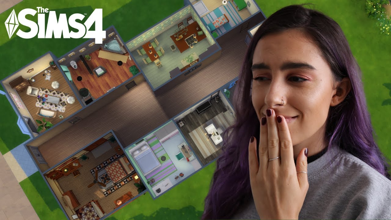Trying to Build a House in The Sims 4 Using the Pre-Made Rooms 😳 - YouTube