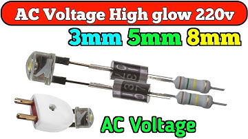 220v AC led light 3mm 5mm 8mm || led  light 230v High glow || Electronics Verma