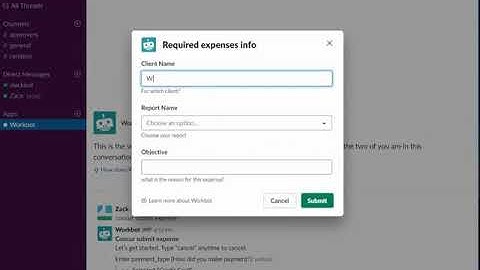 Workato Workbot - Submitting an expense + receipt to SAP Concur
