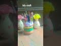 My craft#diy #painting#table decor#pen brush holder#cute beats organiser#like #share #subscribe