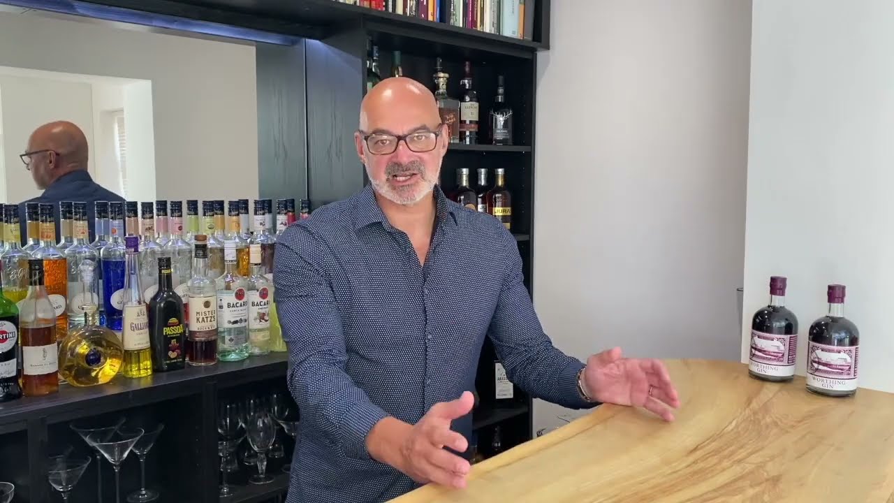 Worthing Gin Bold Blackcurrant  'Black & Ginger Old Fashioned cocktail'