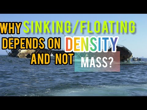 WHY SINKING/FLOATING DEPENDS ON DENSITY AND NOT MASS.|| explained ||1 MINUTE SCIENCE