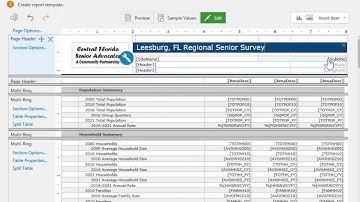 Customize an Existing Report in Community Analyst