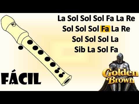 Video *_* Golden Brown *_*  flauta dulce fácil, tutorial con animación, canción fácil