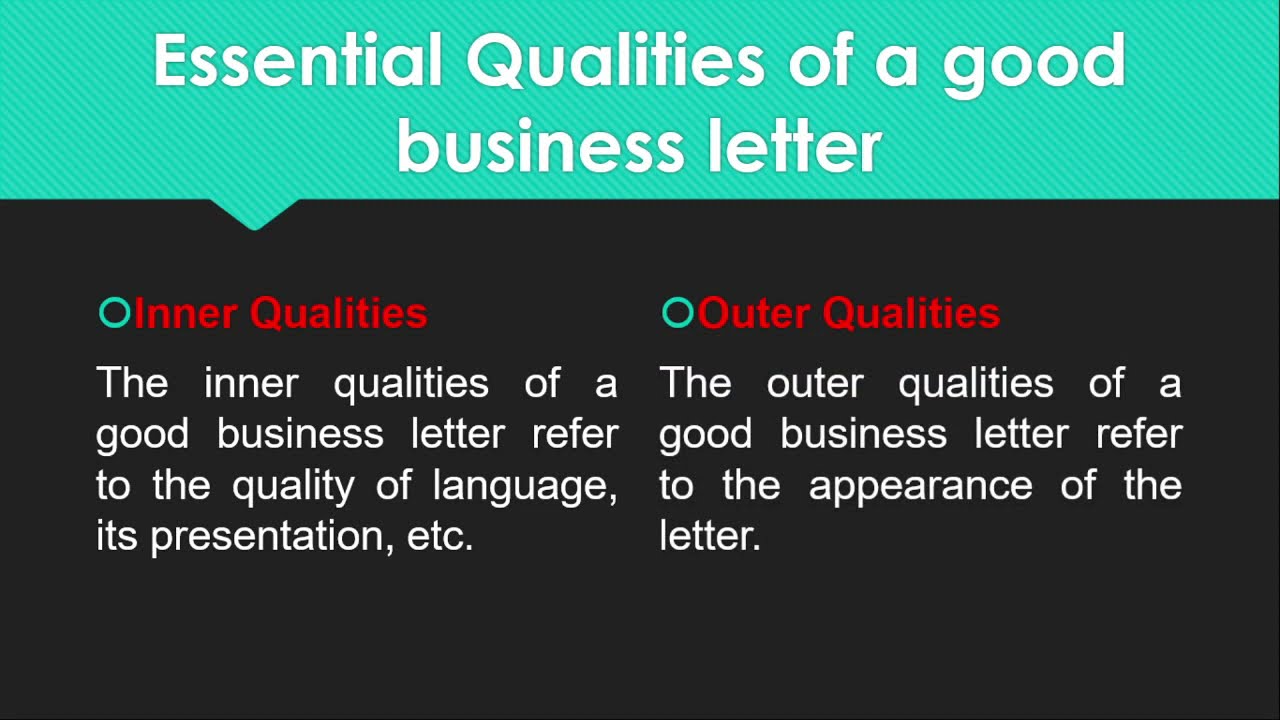 essential qualities of business letter