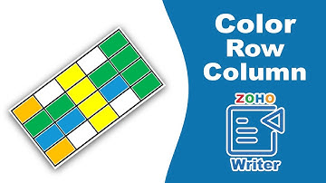 how to add color to row and column of table in Zoho Writer