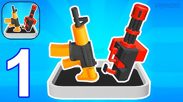Match Gun 3D - Gameplay Walkthrough Part 1 Match and Shoot Guns (iOS, Android)