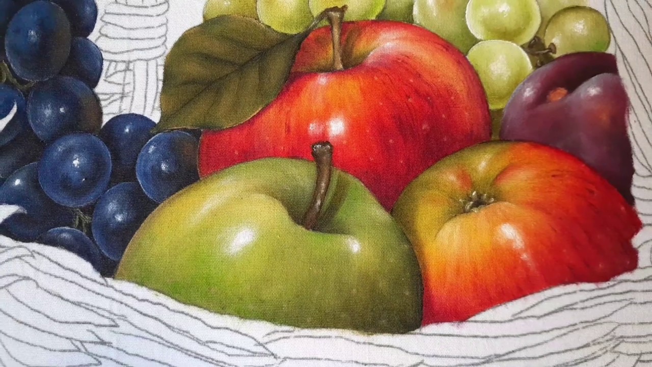 Pintura de maçã verde