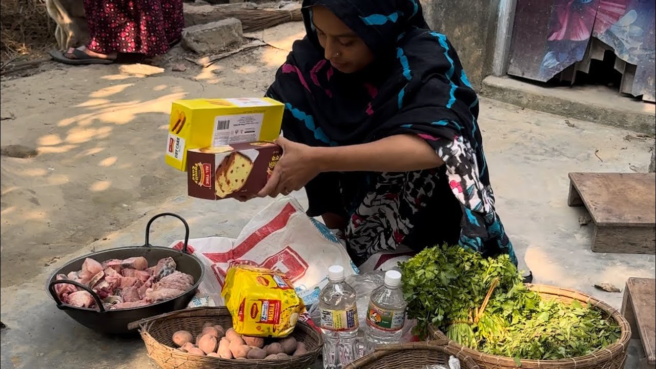 গাঁয়ের অতি সাধারণ জীবন যাপন 