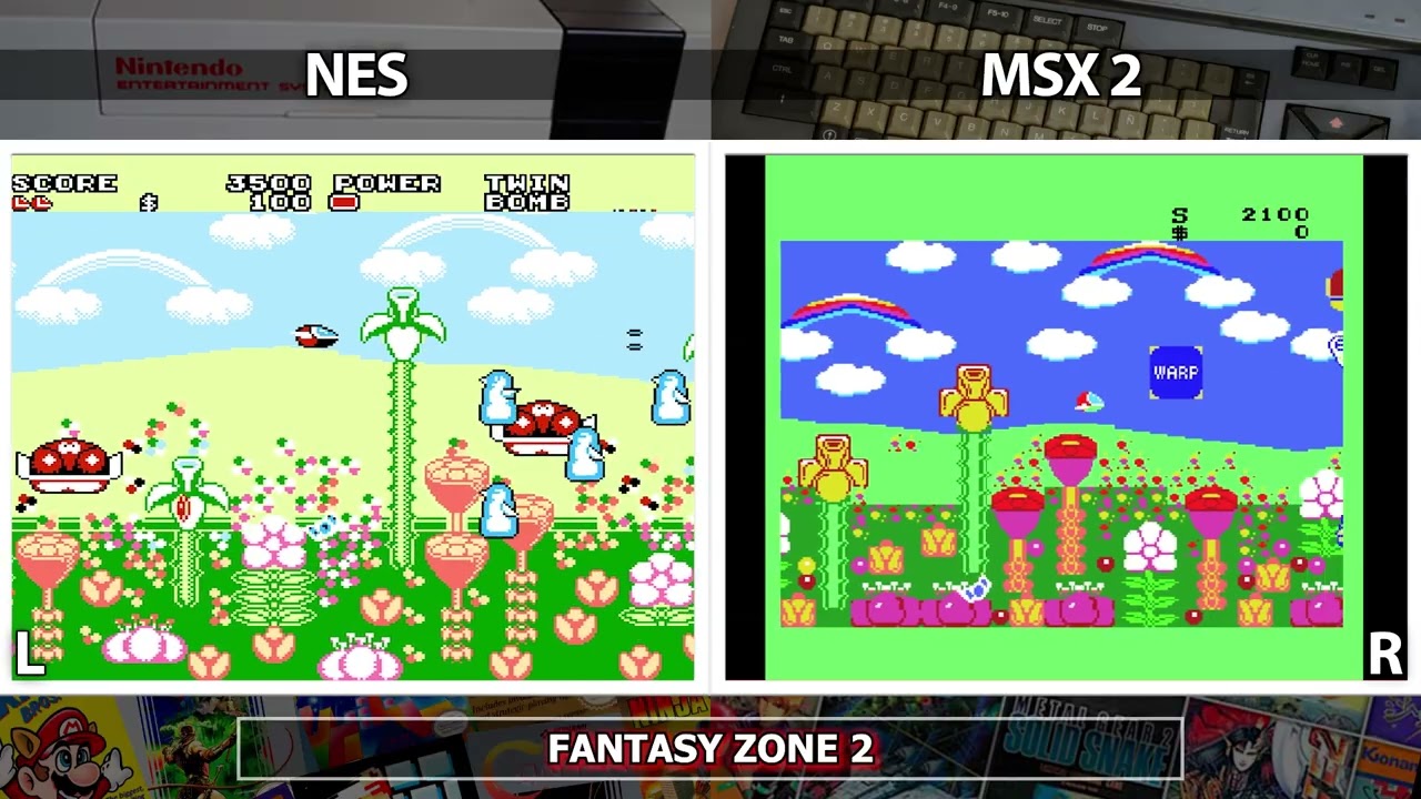 Nintendo (NES) vs MSX2 | Fantasy Zone 2 - YouTube