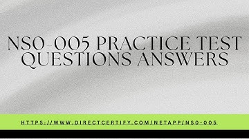 NS0-005 Practice Test Questions Answers
