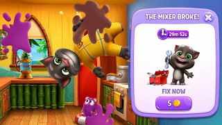 😱 Talking Tom Broke the Mixer! Crazy Kitchen Disaster #talkingtom screenshot 1