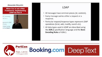 Alexander Kiryuhin. When Cro is not a Web Framework: implementing LDAP for Perl 6