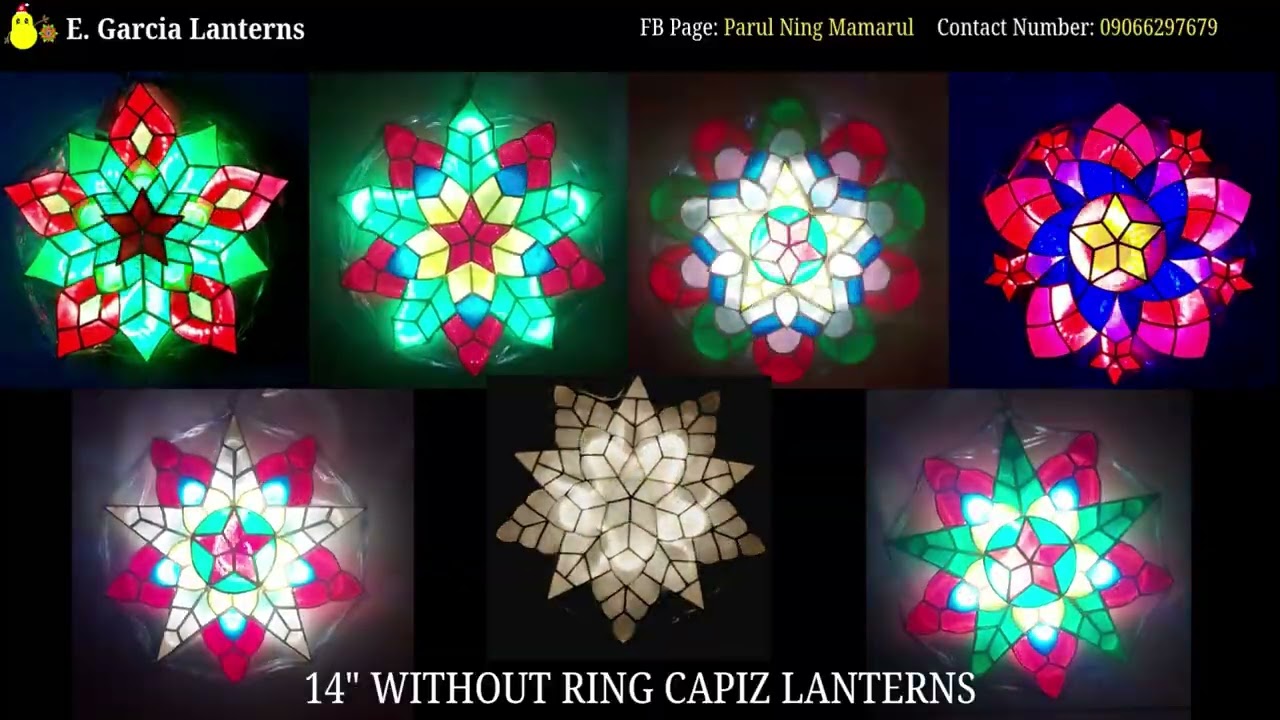 14" CAPIZ LANTERNS (WITHOUT RING) COLLECTION  #christmaslantern #sanfernandopampanga #capizlantern