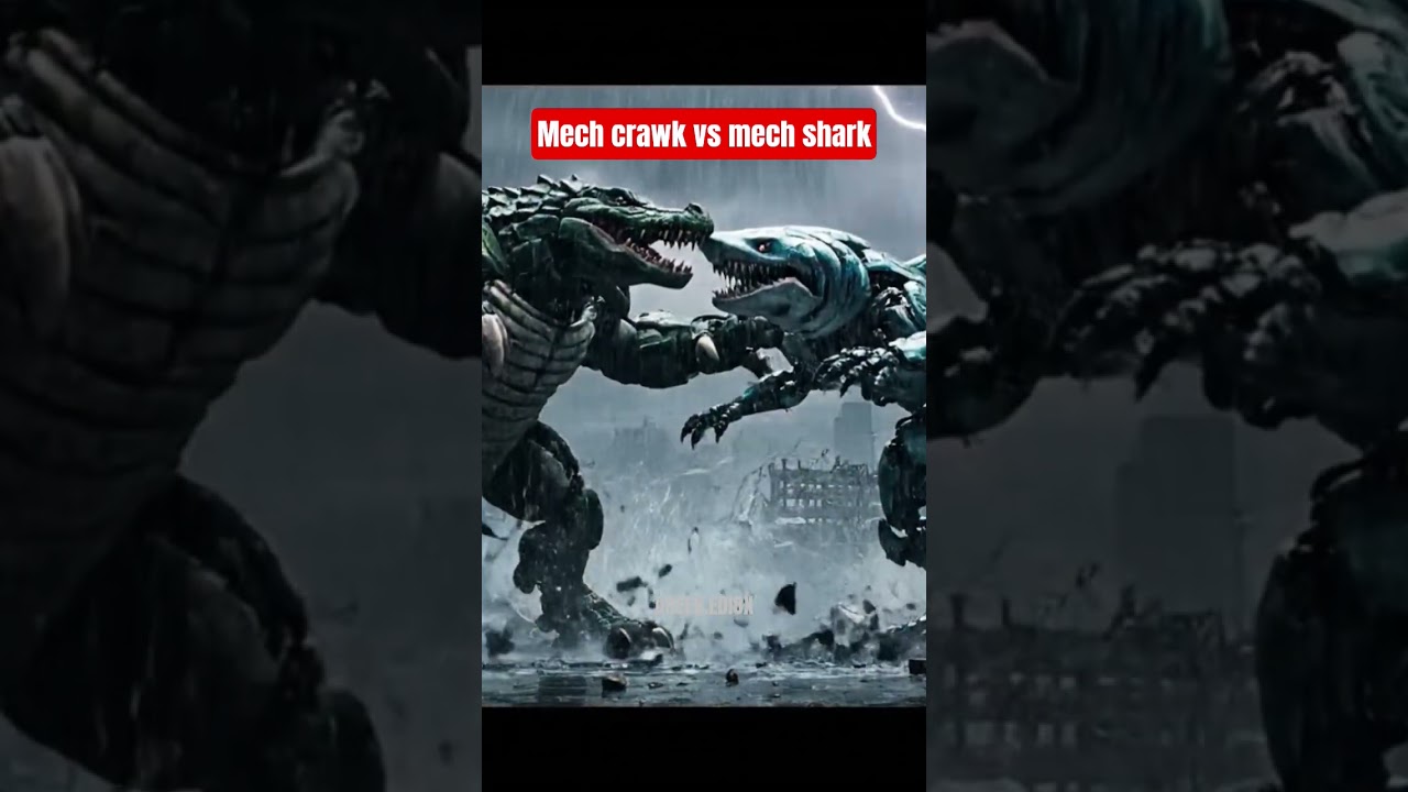 mech crocodile vs mech shark 