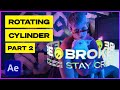Create a Rotating Text Cylinder with a Person in After Effects 2022 🎥