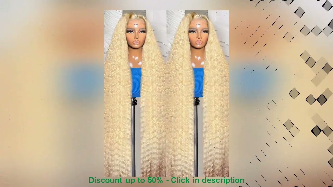 613 Curly Honey Blonde Lace Front Human Hair Wigs Loose Deep Wave 13x6 134 HD Water Wave Color Tr