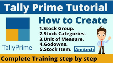 How to Create Stock Group, Stock Categories, Unit of Measure, Godown & Stock Item in Tally Prime