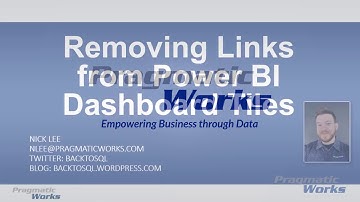 Power BI Service: Remove Links From Service